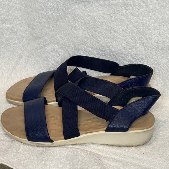 Malu Super Comfort Navy Blue Sandals. Size US 7 Eur 38‎ - Picture 1 of 8